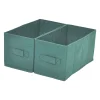 Castorama 2 Boîtes De Rangement Rectangulaires En Textile Mixxit Coloris Vert mode pas cher 5