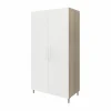 Castorama Armoire Penderie Effet Chêne Portes Battantes Blanches Sur Pieds GoodHome Atomia H. 198 X L. 100 X P. 60 Cm achat 5