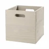 Castorama Boîte De Rangement Carrée En Pin Massif Vitoria Mixxit Coloris Taupe magasin paris 7