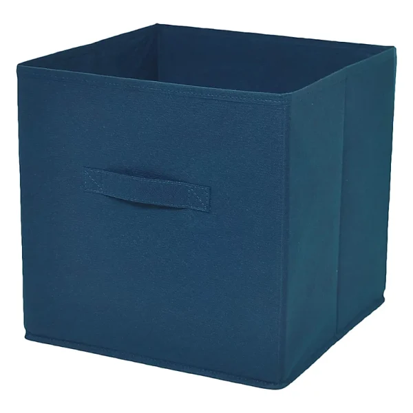 Castorama Boîte De Rangement Carrée En Textile Mixxit Coloris Bleu Canard REMISE allant 1