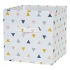 site en ligne Castorama Boîte De Rangement Carrée En Textile Mixxit Motif Triangles 7