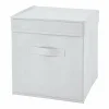 Service Clients Dédié Castorama Boîte De Rangement Carrée En Tissu Mixxit Coloris Blanc 7