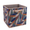 en ligne officielle Castorama Boîte De Rangement Carrée Pliable Motif Feuilles Multicolores 5