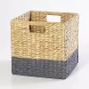 achat Castorama Boîte De Rangement En Fibre Naturelle Mixxit Coloris Gris 5