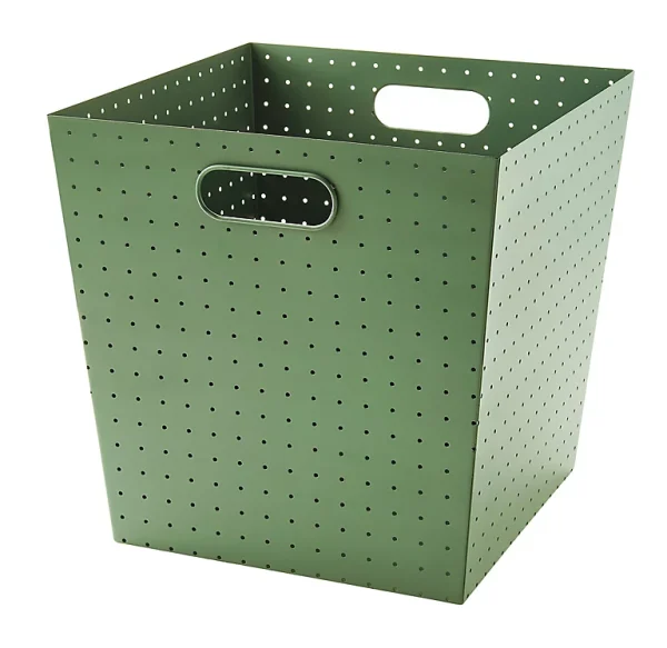 Castorama Boîte De Rangement En Métal Perforé Mixxit Coloris Vert aux meilleurs prix 1