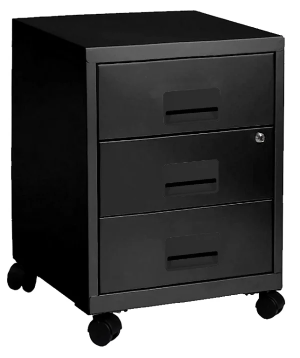 Castorama Casier De Bureau En Métal 3 Tiroirs Avec Roulettes Snor Rand’Concept Noir H. 57 X L. 40 Cm site soldes 1