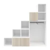 site soldes Castorama Ensemble De Meubles De Rangement Sous Pente Et/ou Comble Blancs Et Effet Chêne GoodHome Atomia H. 187,5 X L. 187,5 X P. 47 Cm 5