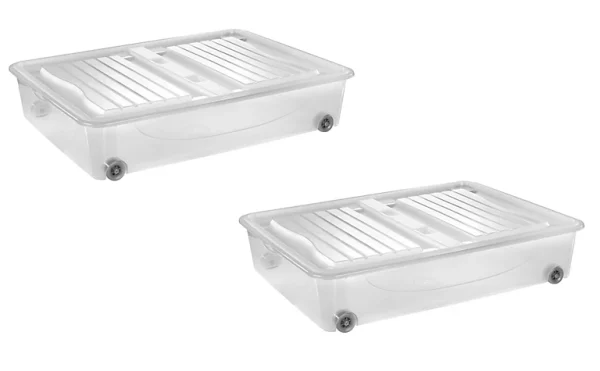 Castorama Lot De 2 Boîtes De Rangement Tontarelli Combi Box 56,4L luxe soldes 1