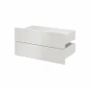 soldes de Noël Castorama Lot De 2 Tiroirs Blanc Brillant GoodHome Atomia H. 18,5 X L. 71,4 X P. 39 Cm 7