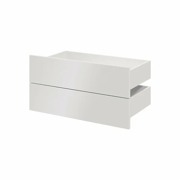 soldes de Noël Castorama Lot De 2 Tiroirs Blanc Brillant GoodHome Atomia H. 18,5 X L. 71,4 X P. 39 Cm 1