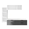 Castorama Meuble TV 4 Tiroirs Blanc Et Anthracite Brillant GoodHome Atomia L. 225 X P. 37 Cm mode 5