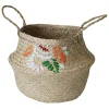 Castorama Panier Rond Tressé En Matières Naturelles Cloche Broderie Florale Protections acheteurs 5