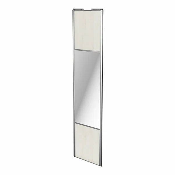 Castorama Porte De Placard Coulissante Avec Miroir Bois Nordique Avec Cadre Gris GoodHome Arius H. 248,5 X L. 62.2 Cm grande marque pas cher 1