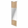 destockage Castorama Porte De Placard Coulissante Avec Miroir Effet Chêne Brut Avec Cadre Blanc GoodHome Arius H. 248,5 X L. 77.2 Cm 5