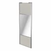 en ligne vente Castorama Porte De Placard Coulissante Avec Miroir Gris Clair Mat Avec Cadre Gris GoodHome Arius H. 248,5 X L. 92.2 Cm 7