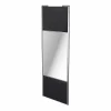 Castorama Porte De Placard Coulissante Avec Miroir Noir Avec Cadre Gris GoodHome Arius H. 248,5 X L. 92.2 Cm De super promotions disponibles 7