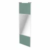 soldes luxe Castorama Porte De Placard Coulissante Avec Miroir Vert De Gris Avec Cadre Blanc GoodHome Arius H. 248,5 X L. 92.2 Cm 5