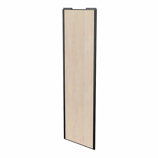 Castorama Porte De Placard Coulissante Effet Chêne Clair Avec Cadre Noir GoodHome Arius H. 248,5 X L. 77.2 Cm à prix d'occasion 1