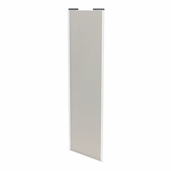 Couleurs variées Castorama Porte De Placard Coulissante Gris Clair Mat Avec Cadre Blanc GoodHome Arius H. 248,5 X L. 77.2 Cm 1