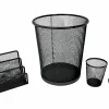 Castorama Set De Bureau En Métal Mesh Coloris Noir 4 Pièces garantis authentique 7