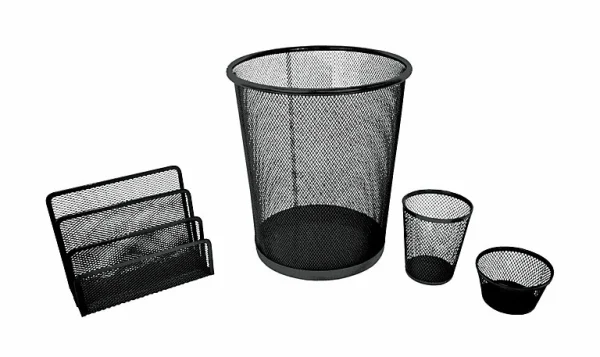 Castorama Set De Bureau En Métal Mesh Coloris Noir 4 Pièces garantis authentique 1