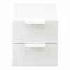 achetez Castorama Table De Chevet Blanche 2 Tiroirs GoodHome Atomia H. 37,5 X L. 37,5 X P. 45 Cm 5