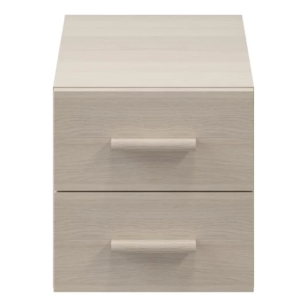 Meilleur Prix Castorama Table De Chevet Effet Chêne 2 Tiroirs GoodHome Atomia H. 37,5 X L. 37,5 X P. 45 Cm 1